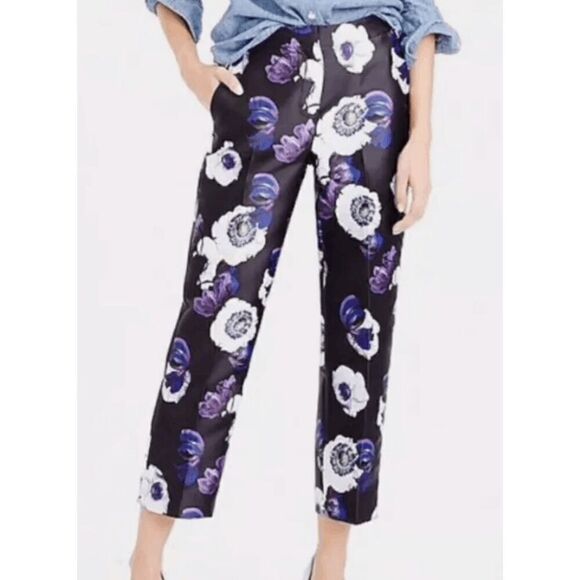 J. Crew Floral Poppy Patio Pants Womens 00 Preppy business - Picture 6 of 10